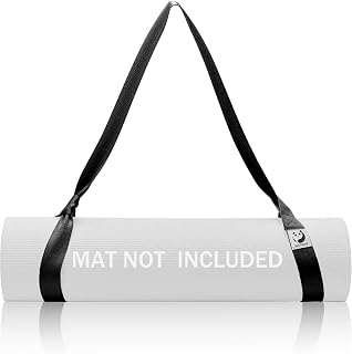 Slim Panda Adjustable Yoga Mat Strap Carrier Sling - 2-in-1 Cotton Stretch Band Fits All Mats for Easy Carry & Yoga Practice