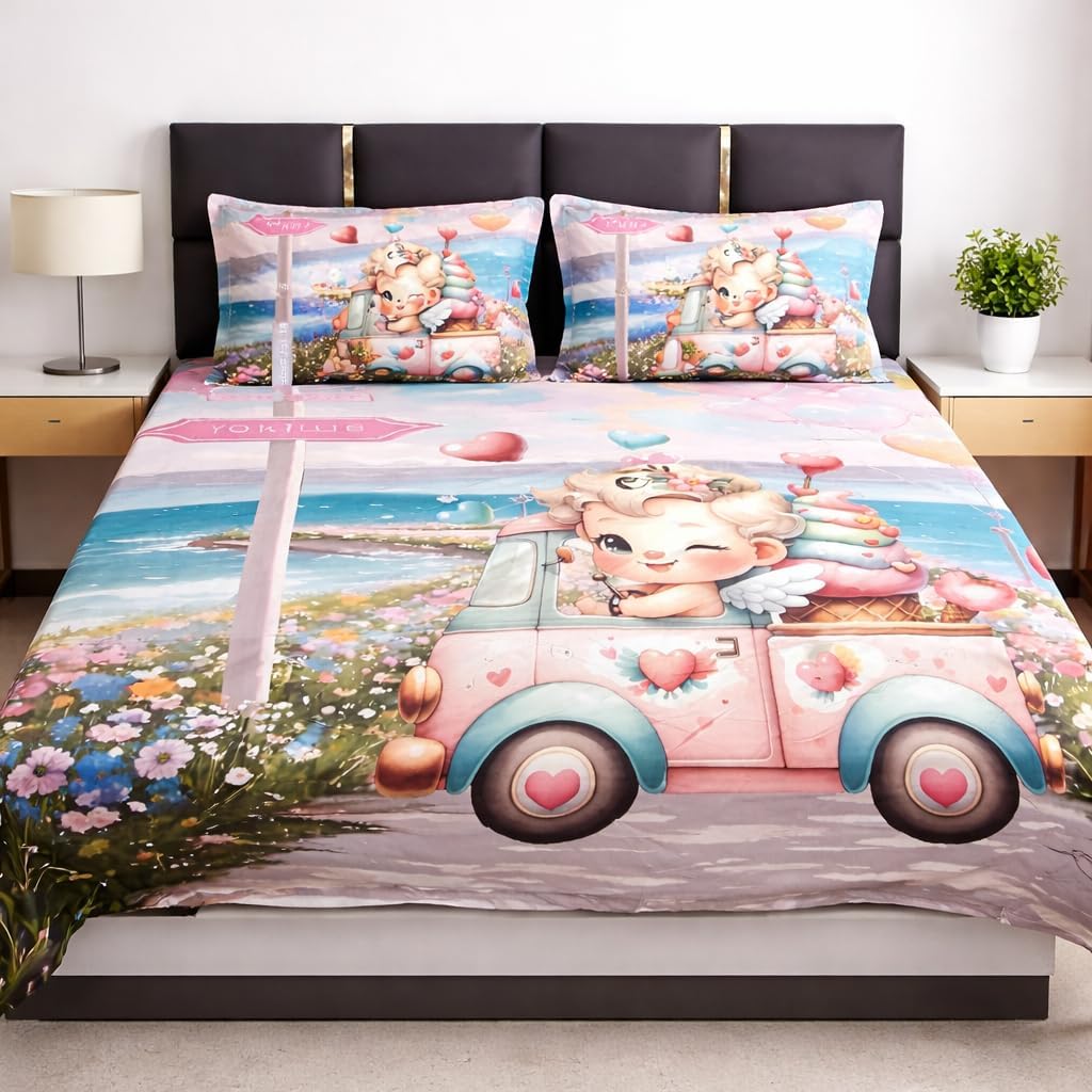 Premium Croche King Bedsheet - 7D Cotton -8