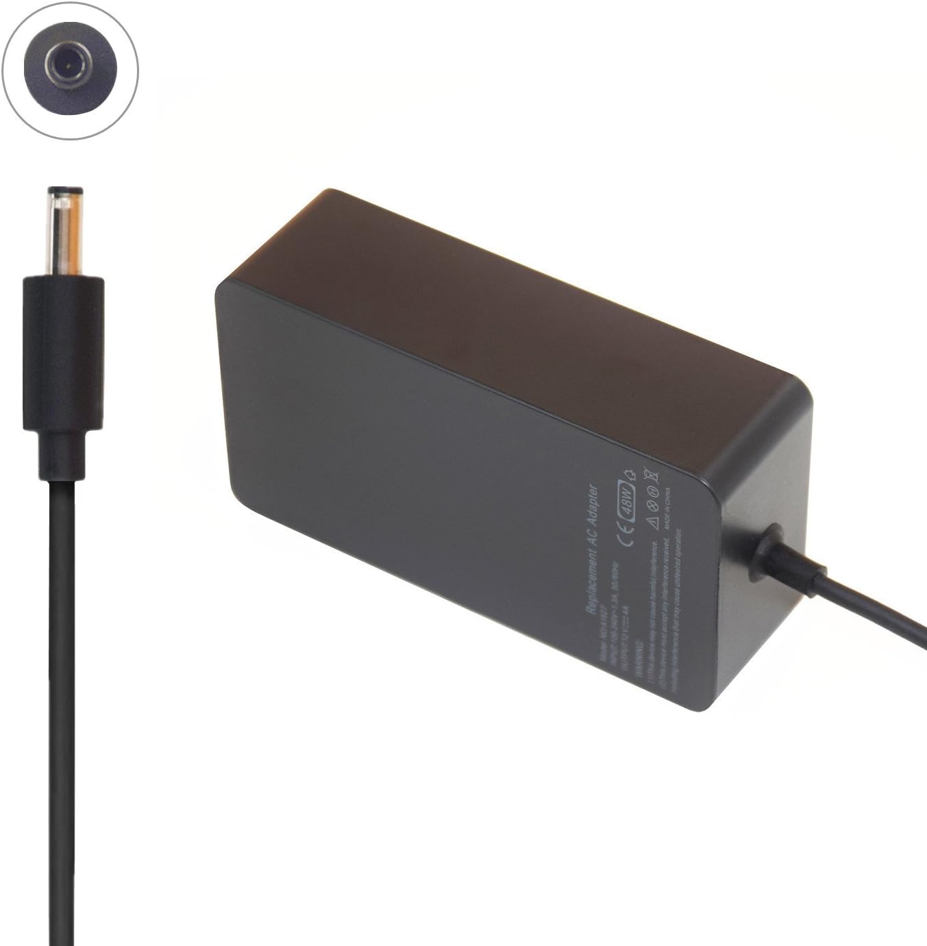 KINGDO Surface Power Supply Adapter Charger 48W 12V 4A for Microsoft Surface pro 3 Docking Station with 6Ft Power Cord Including a Carrying Pouch Model 1627