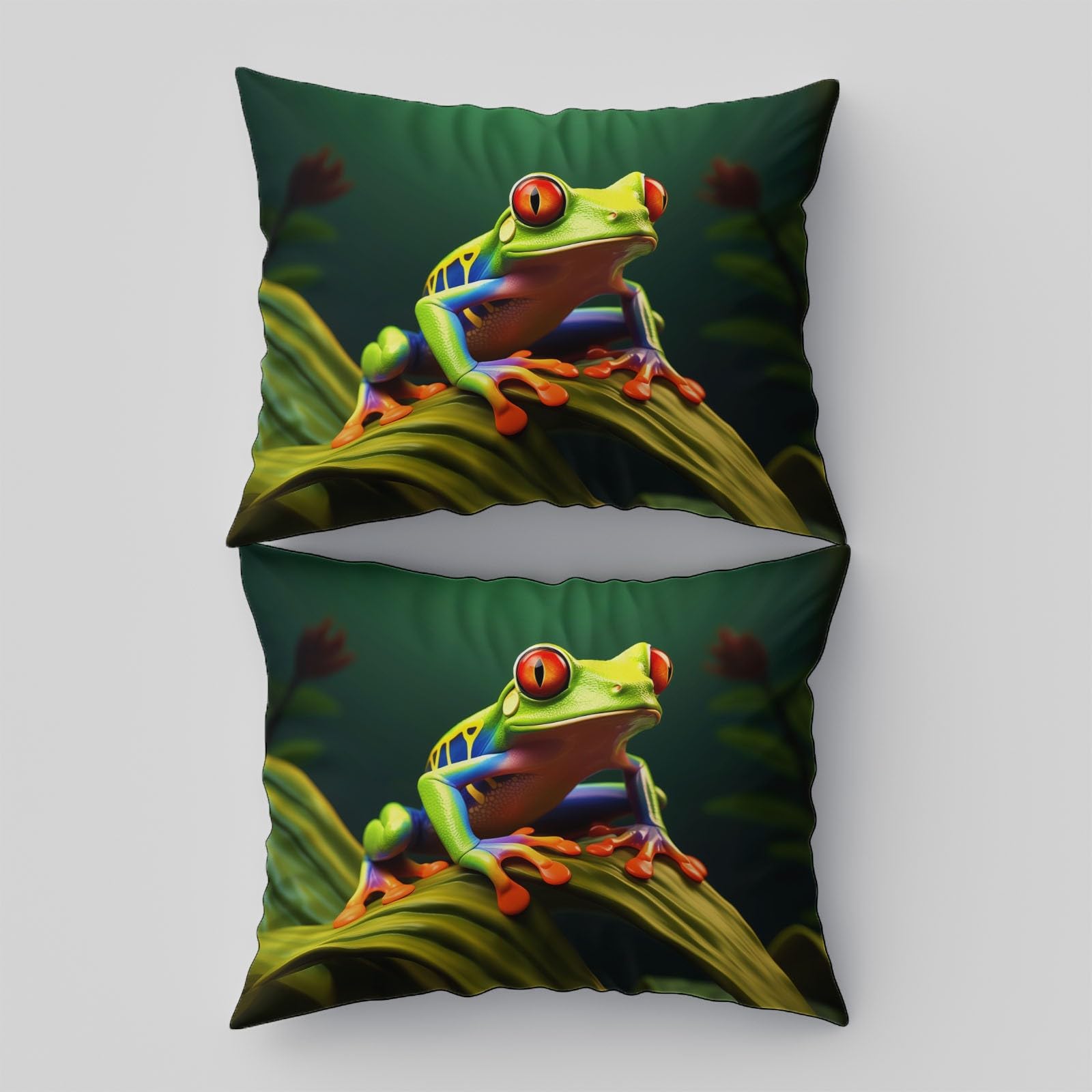 Zestaw pościeli Frogsgreen Leaves miękki nadruk zestaw pościeli szczotkowana mikrofibra poszewka na kołdrę z poszewkami na poduszki 260 x 220 cm prezenty dla mamy sypialnia dekoracja zielony