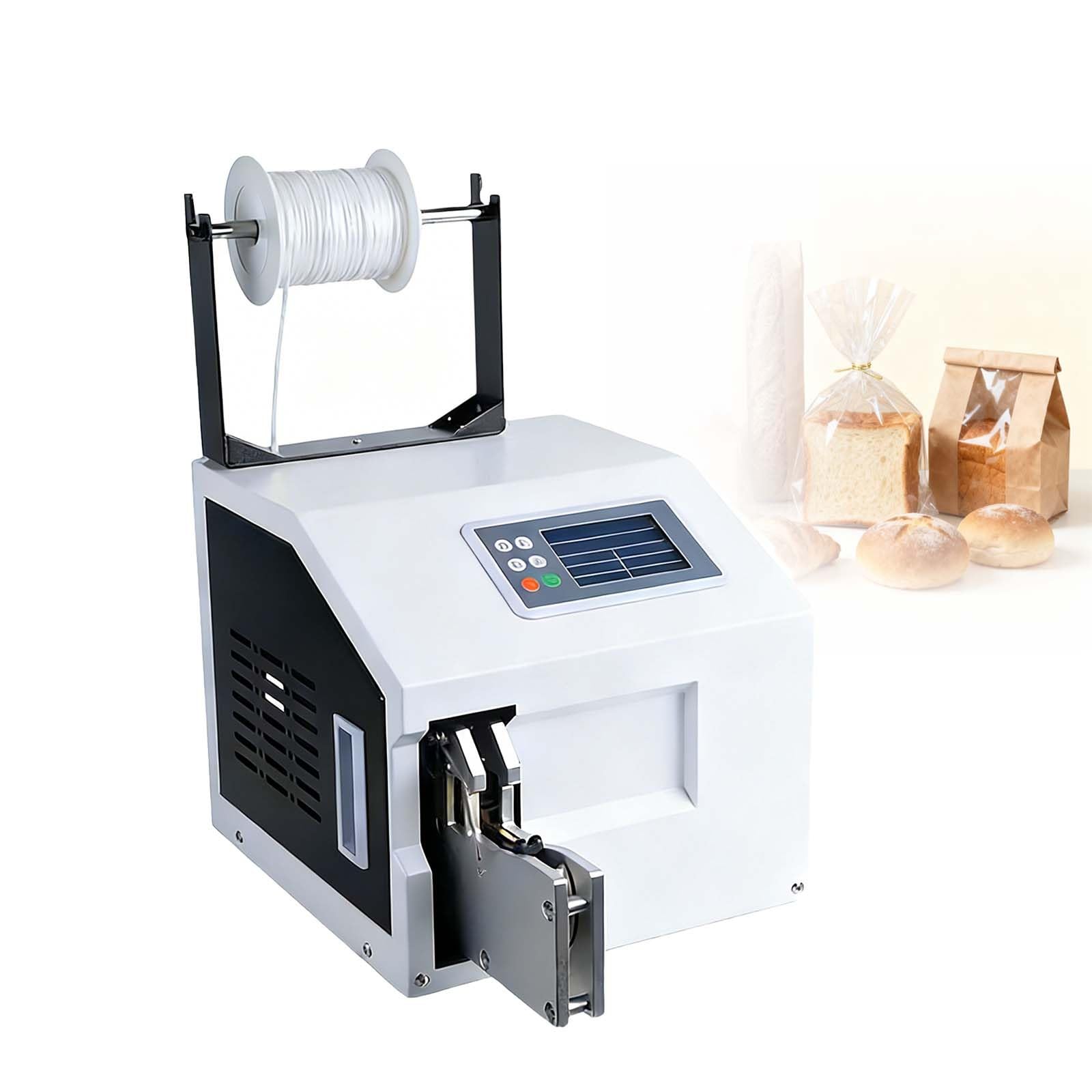 Machine À Lier Les Fils, Machine De Fermeture De Sacs Automatique Avec Capteur Haute Vitesse, Scelle Et Attache Des Articles De 5 À 30 Mm En 1 Seconde, Pour La Boulangerie(Whiteline)