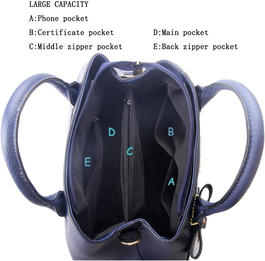 Purses and Handbags for Women Fashion Ladies PU Leather Top Handle Satchel Shoulder Tote Bags | Fashion, Ladies, Shoulder, Fashion, Ladies, Shoulder - Image 5