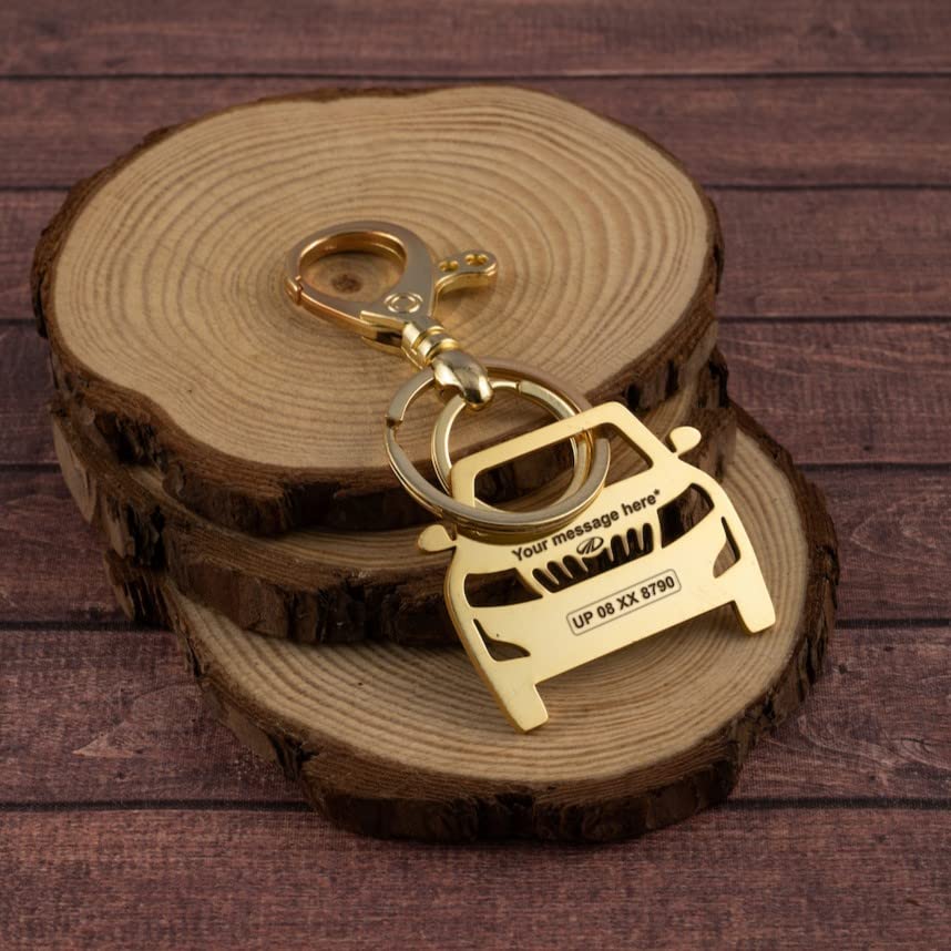 Carloginn®️ Personalized Stainless Steel Car Keychain for MAHINDRA XUV