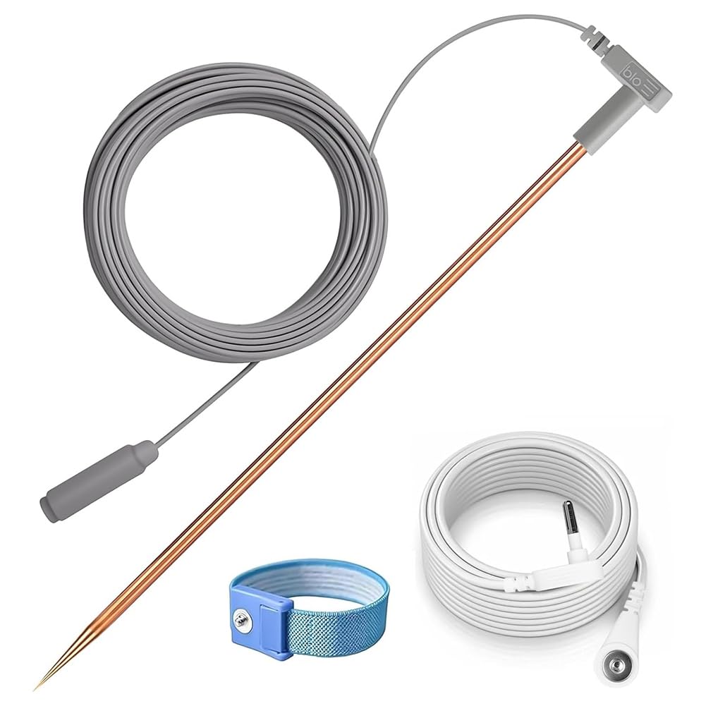 Schwerlast 40ft Kupfer-Erdungsstab-Kit - Erdungskabel & Handgelenkband für Den Innen- und Außenbereich