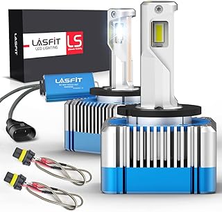 LASFIT D1S D1R D3S D3R LED Bulbs, 100W 11000 Lumens 500% Brighter 6000K Cool White LED Bulb, Not Plug and Play LS Plus Series LED Combo Kits, Pack of 2