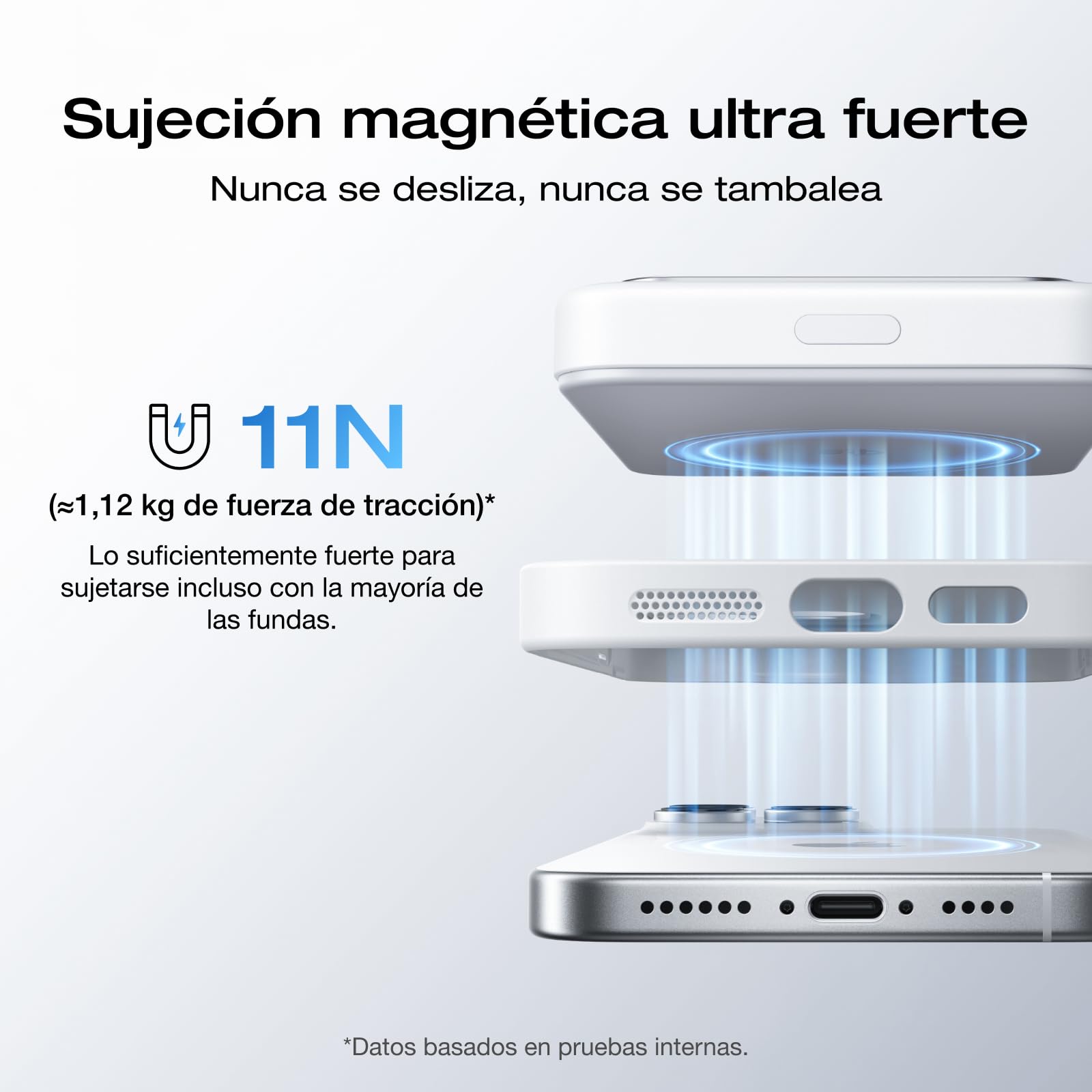 EcoFlow Qi2 Powerbank magnético 10000mAh 15W certificado Qi2 batería externa inalámbrica magnética 36W cargador portátil para iPhone 17/16/15 Pro Max Blanco