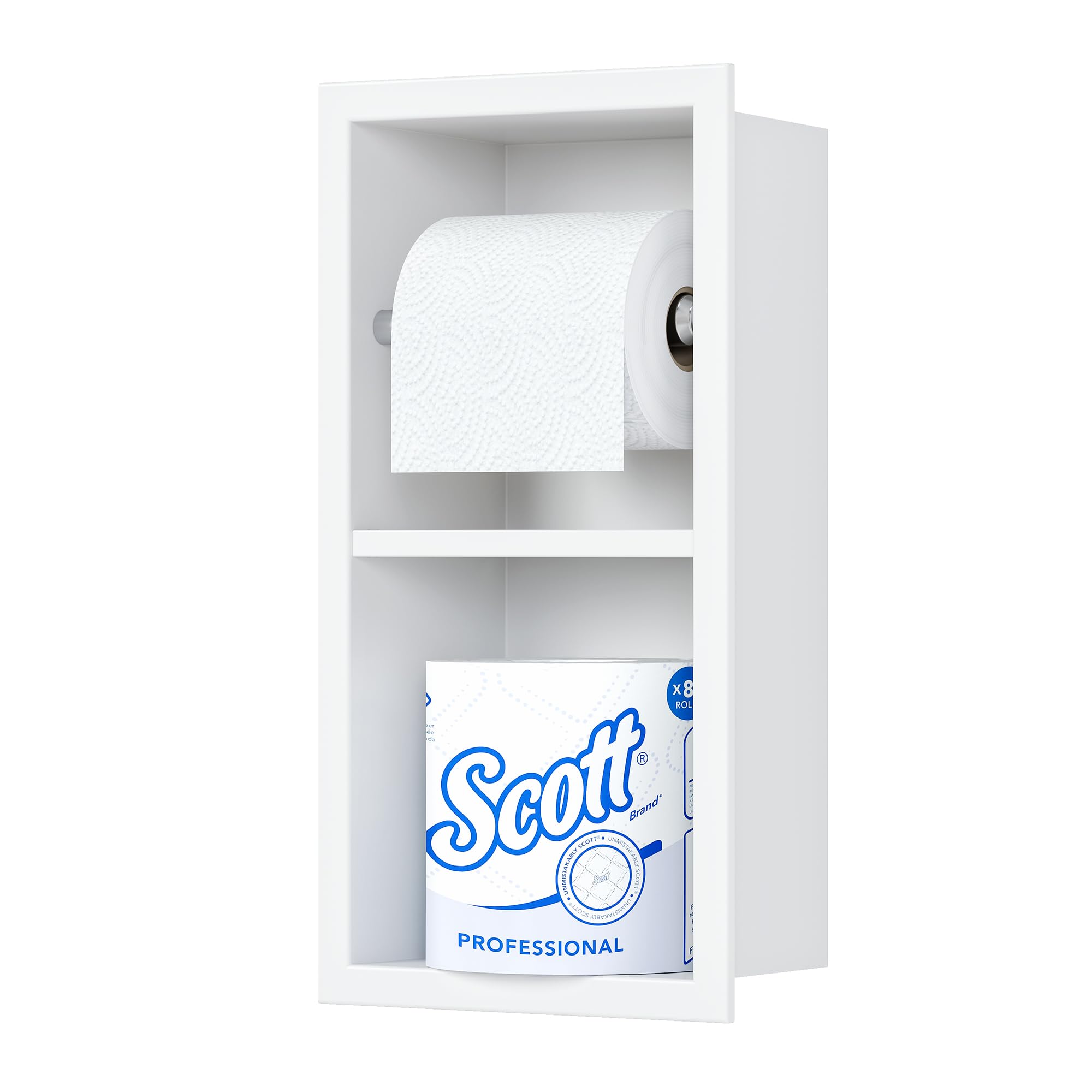 Neodrain Matte Black Recessed Toilet Paper Holder,Dual Rolls — Amazon image 8