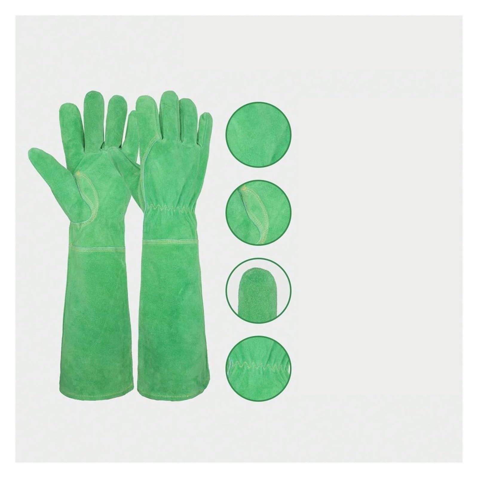 2 paires de gants jardinage en cuir pour Homme et Femme