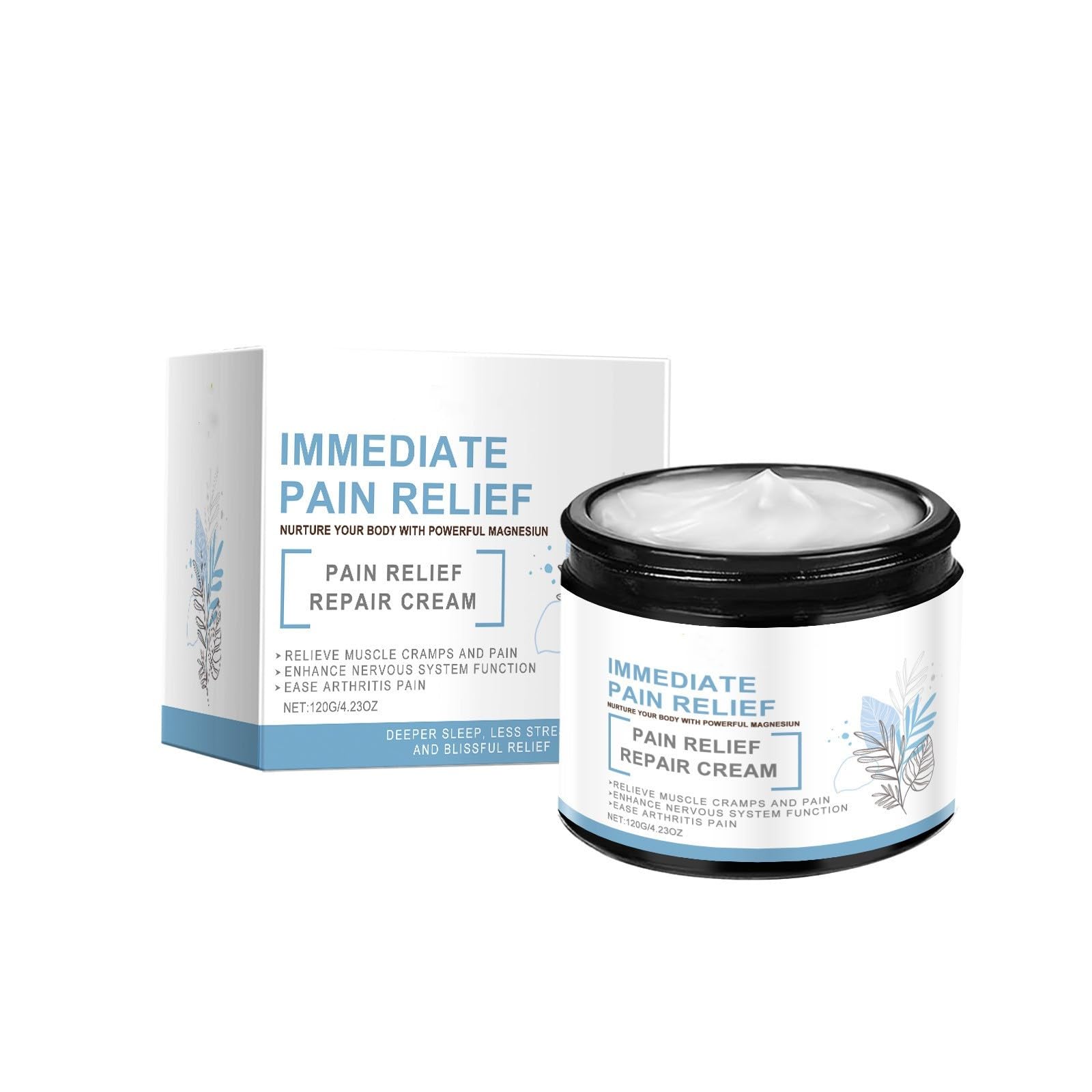 Aoseiens 1Pc Ourlyard Magnesium Pain Relief Cream, Magnesium Pain Relief Healing Cream For Sleep & Muscle Relief, Soothing Magnesium Lotion