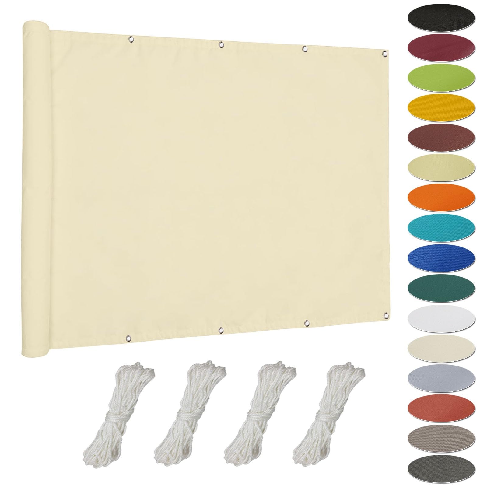 Voiles ombrages rectangulaires 5.5m en toile imperméable durable avec œillets renforcés