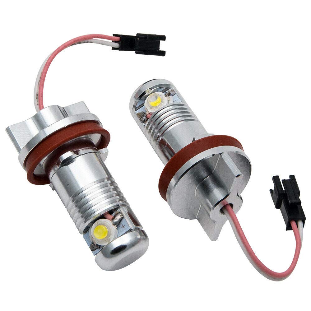 LED Angel Eyes Halo anneau lumière, feux de jour Riloer DRL H8 ampoules pour E92 E93 M3 E90 E82 E60 E70 E71