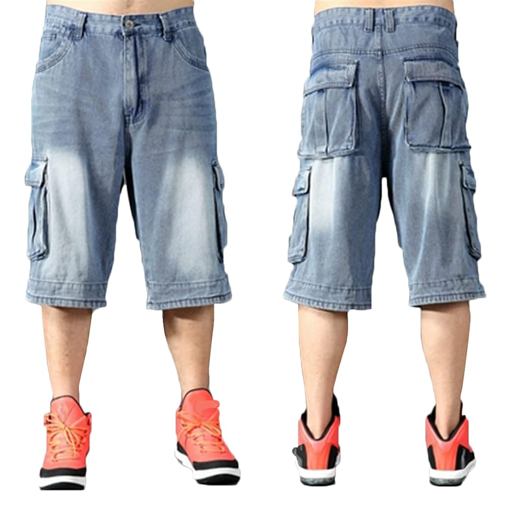 Amazon.com: Baggy Jeans Shorts for Men Hip Hop Loose Fit