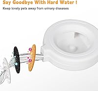 Vista 4 de RIZZARI Cuenco dispensador de agua para perros: Bebedero automático de gravedad de 5L en acero inoxidable negro con filtro para perros y gatos