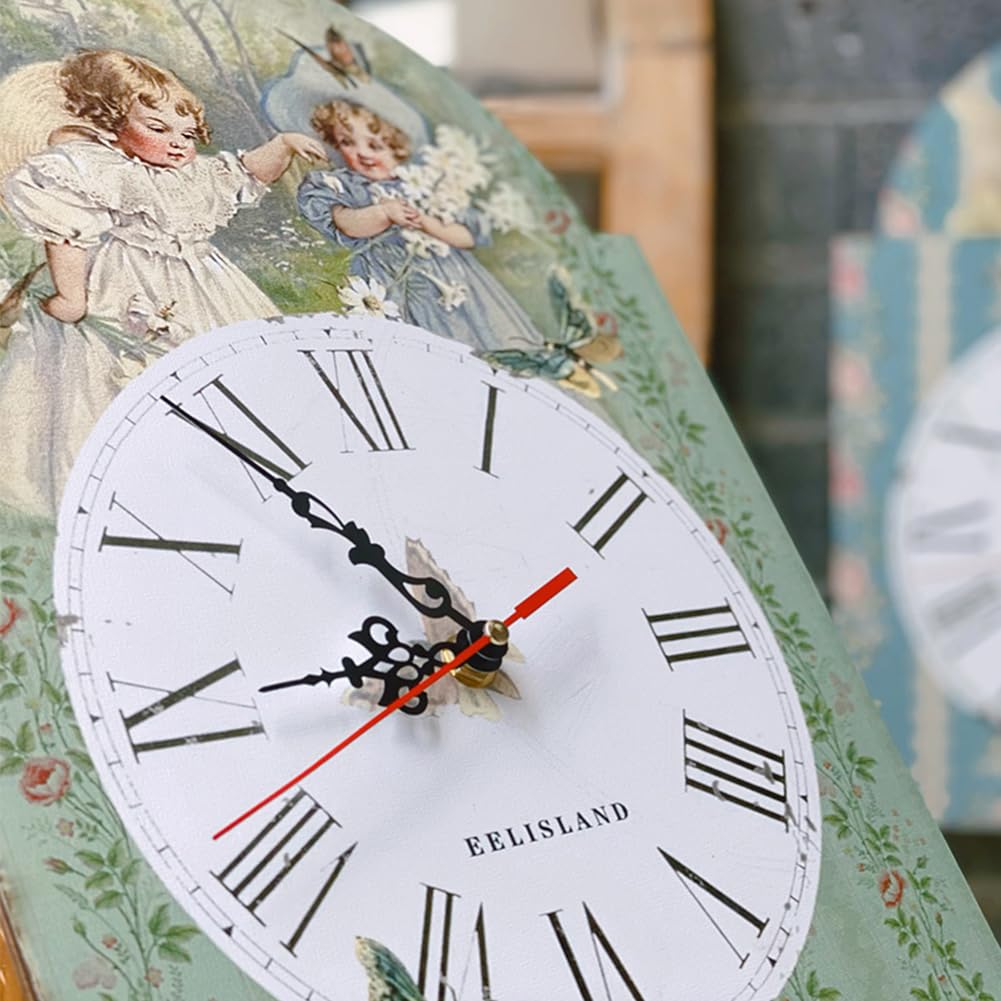 Amazon.com: BOOMLATU French Retro Wall Clock with Swinging