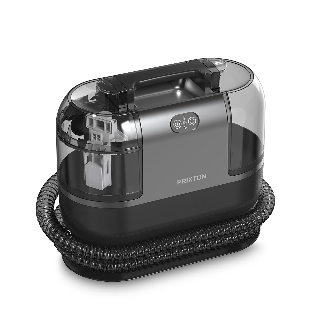 PRIXTON Aspirador de Alfombras y Tapicerías AquaClean Steam Pro 1700W con Vapor y Agua Caliente 60 °C, 15 kPa, Doble Depósito y 4 Accesorios
