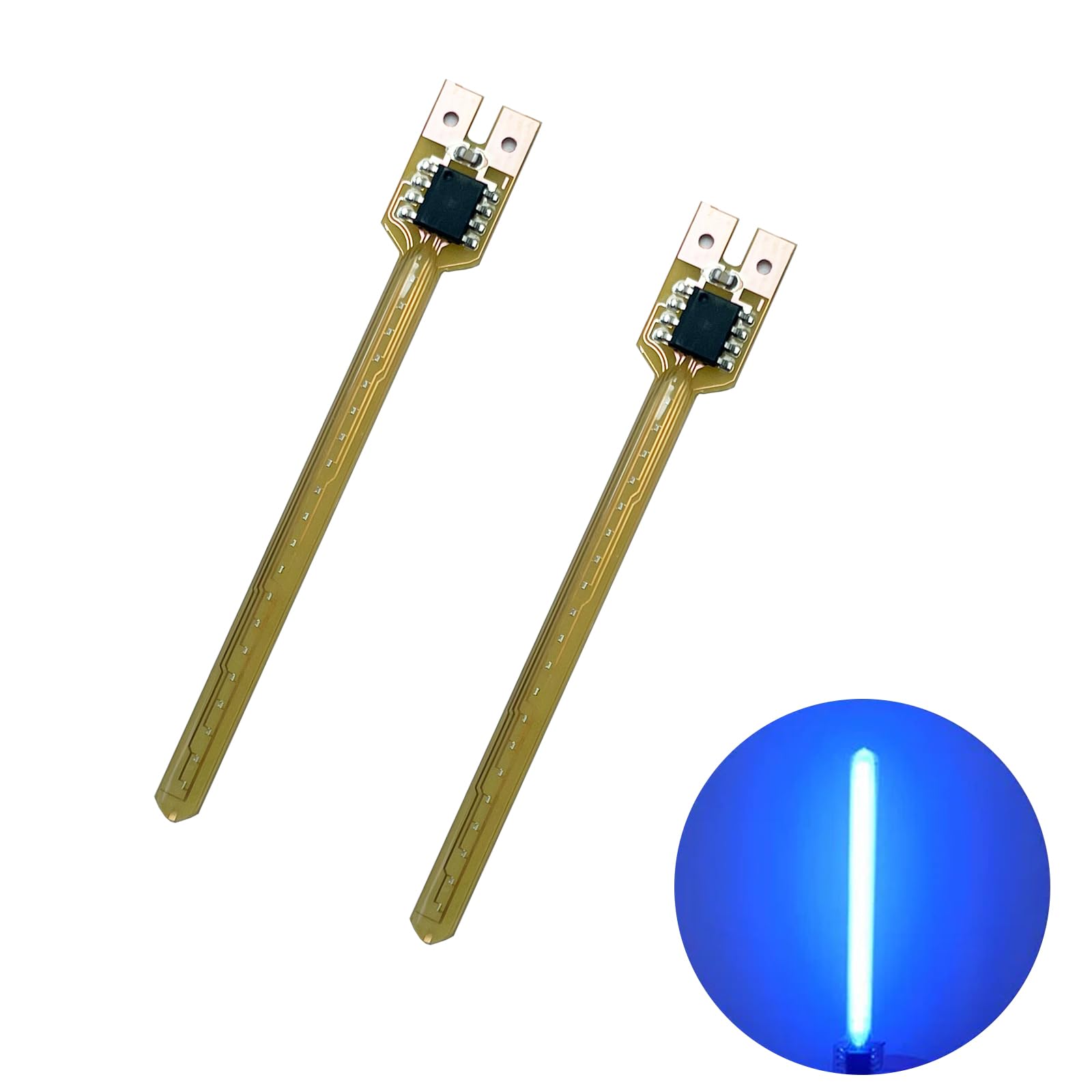 DIY kit Streaming Lights 3v Waterproof led Beads Breathing Light Auto Meteor Light Festival Decoration Lights (Blue Light 2 pcs.)