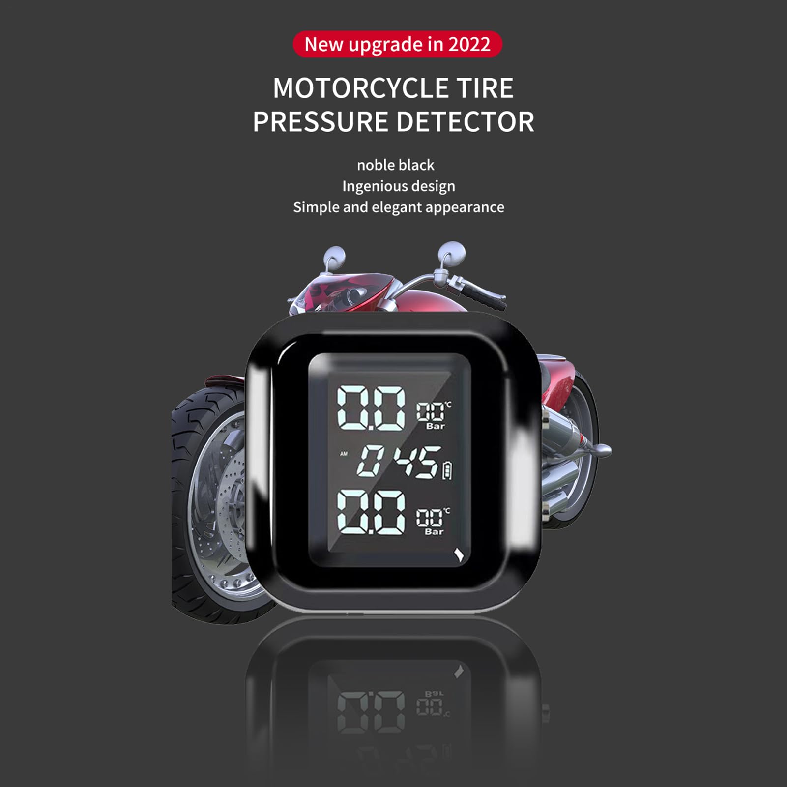Sensore pneumatico per moto, resistente alle intemperie, manometro