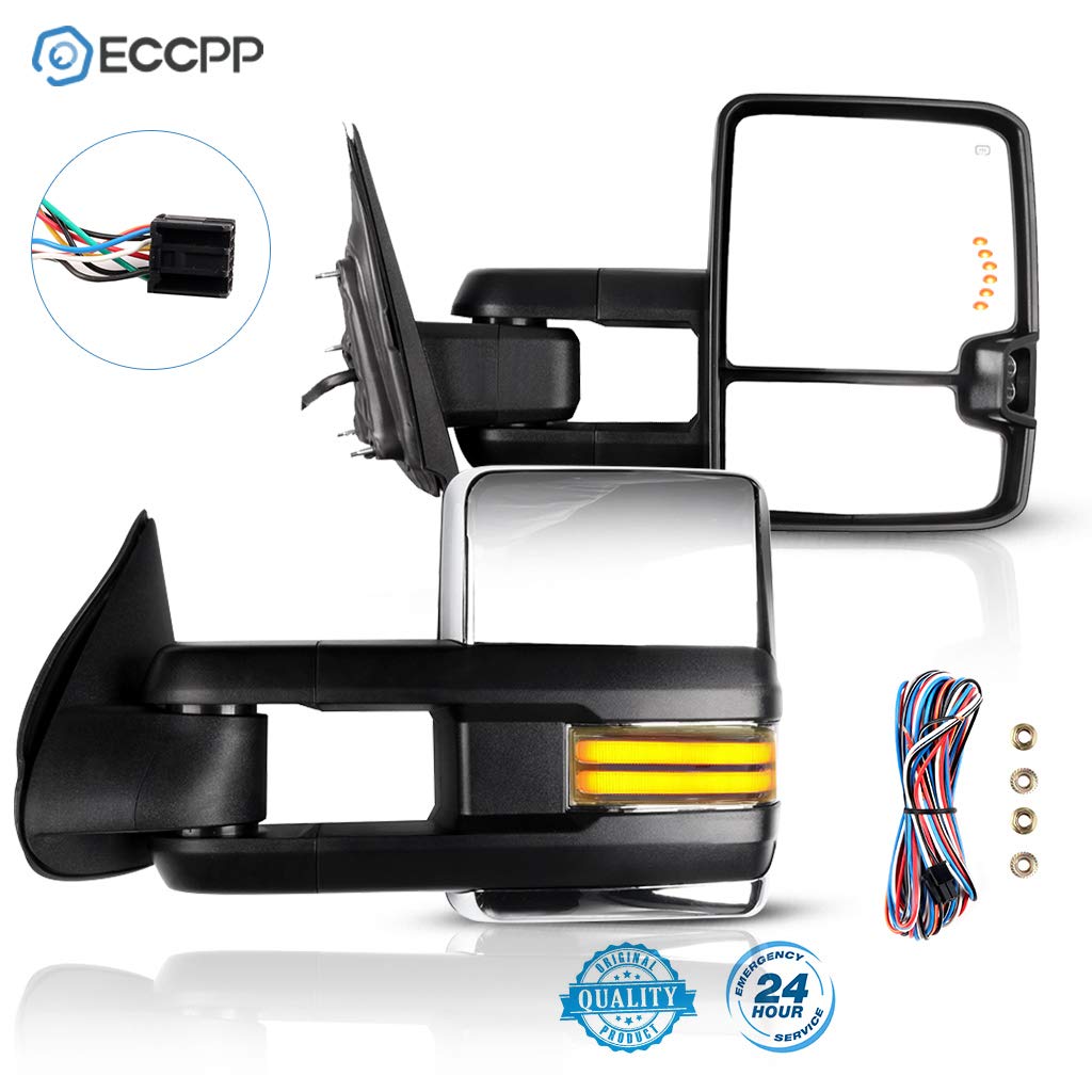 Buy ECCPP Towing Mirrors, Pair of Chrome Exterior Automotive Mirrors