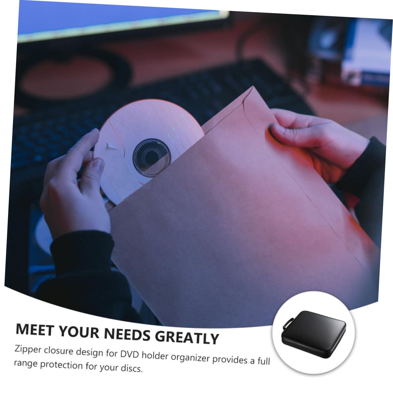GALPADA Porta CD Custodia da Capacità Organizzatore Portatile per Dvd per Auto Borsa per CD Leggera