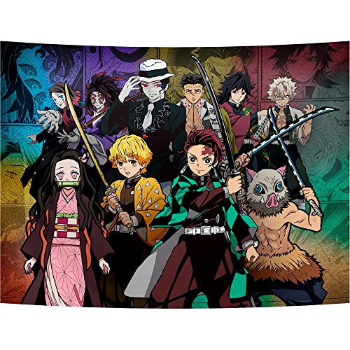 Jumant Demon Slayer Tapestry - Demon Slayer Room Decor - Demon Slayer Wall Art - Demon Slayer Backdrop - Demon Slayer Wallpapers - Demon Slayer Wall Decor - Anime Tapestry - 78.7X59 In #TOP29