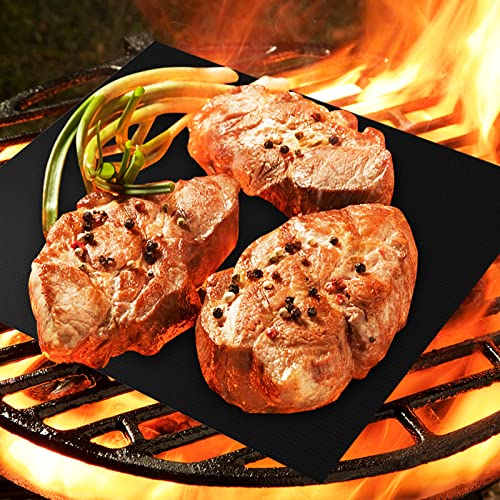 Relota 5 piezas Estera Barbacoa, Estera de Barbacoa 50×40 cm Estera para Parrilla Antiadherente y Resistentes, Alfombrilla Reutilizable Barbacoa para Carbón, Parrilla de Gas o Eléctrica - imagen 3