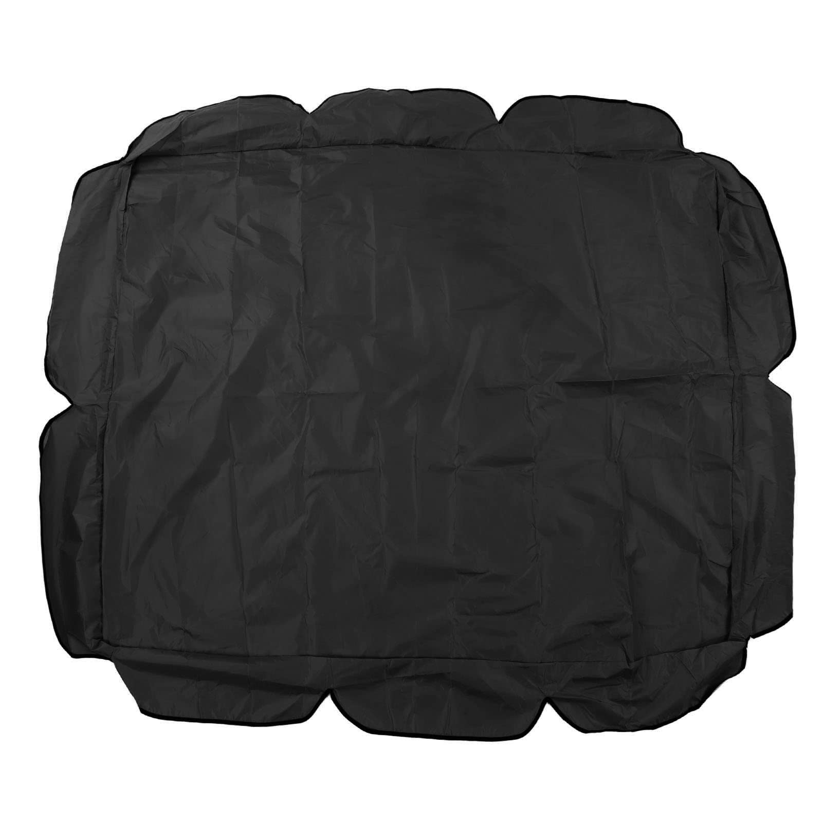 QANYEGN Outdoor Swing Topper 210D Sier Coated Oxford Fabric Waterproof and Resist Chair Topper Suitable for Patio Chairs 142X120X18cm(Black)