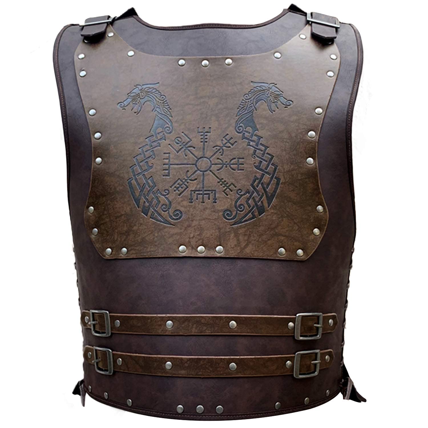 Buy HiiFeuer Viking Warrior PU Leather Chest Armor, Retro Knight