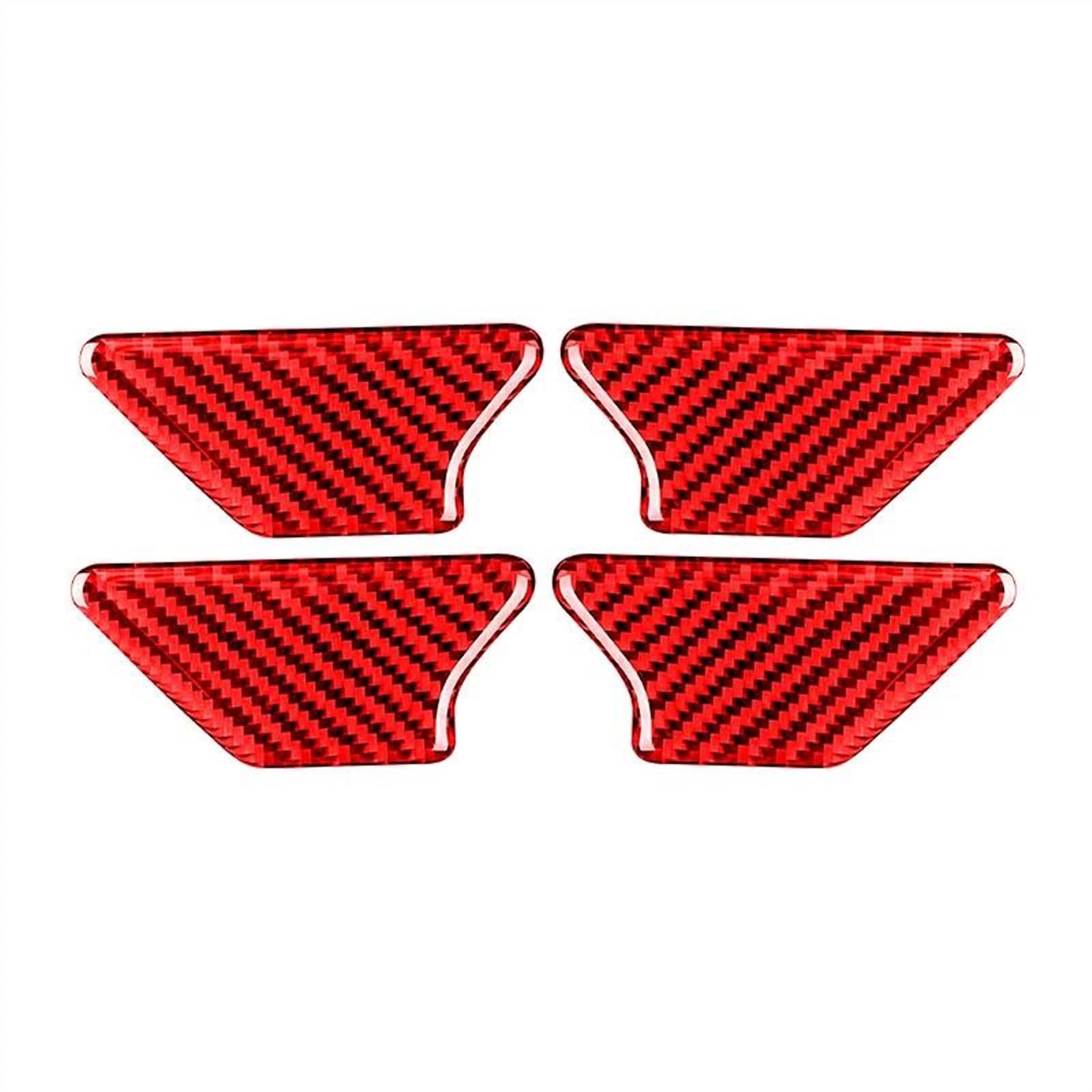 Piwine Rosso Car Interior Accessories Modification Door Handle Bowl Cover Trim Frame Sticker For Golf 6 Gti R Mk6 2008-2012
