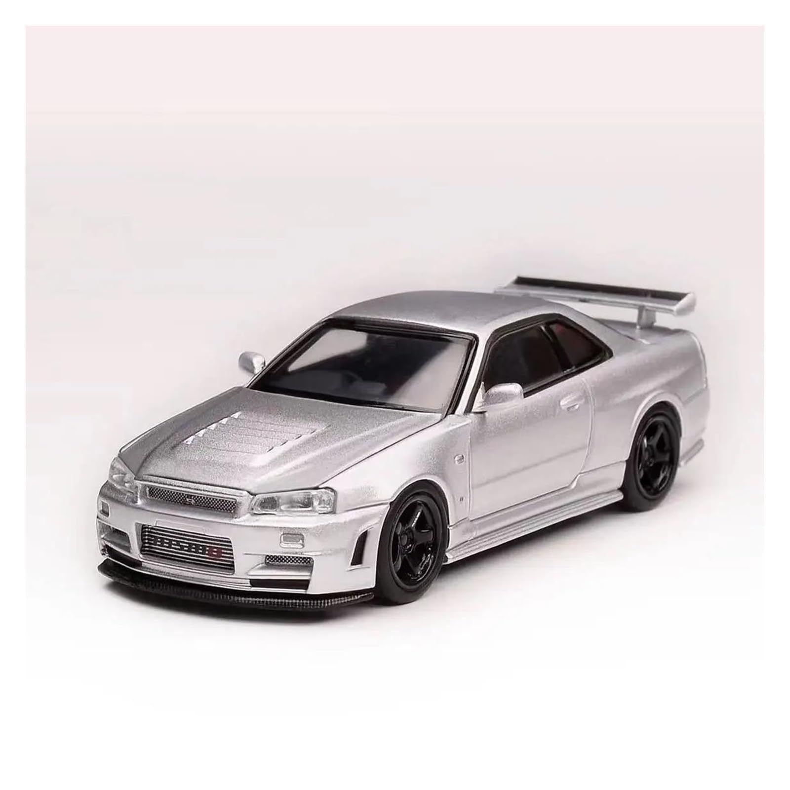 1/64 Per GTR R34 Z TUNE Cofano Aperto Pressofuso Modello Di Auto Giocattoli Da Collezione(Green,With box)