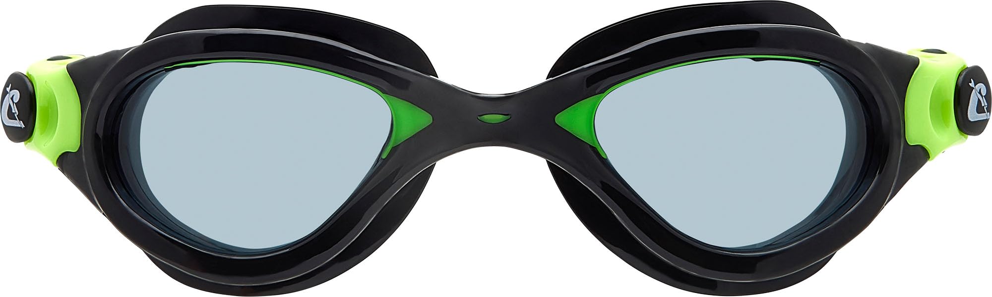 Cressi since 1946-Flash Goggles-Swimming Goggles with Separate Lenses, Ideal for Swimming Pool, Snorkeling, Triathlons, Anti Fog, Scratch Resistant and UV Protection-Black/Lime_Smoked Lenses