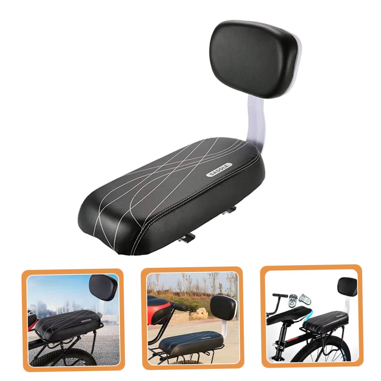 Toyvian Asiento Trasero Desmontable para Bicicleta Asiento De Seguridad Infantil Diseño y Cómodo Compatible Mayoría De Bicicletas