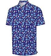 Actflare Golf Shirts for Men Dry Fit Moisture Wicking Short Sleeve Performance Print Polo Shirts