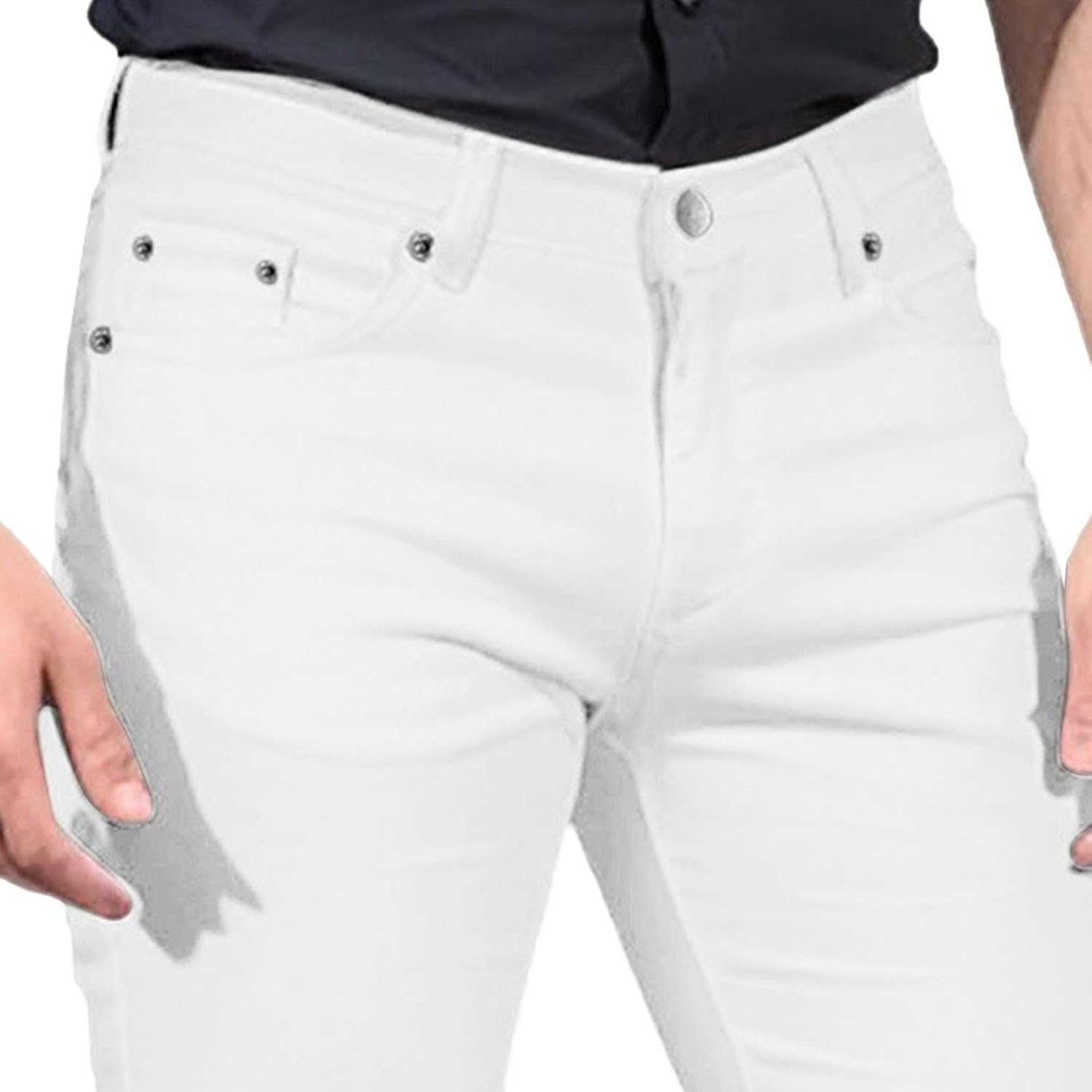 Men's Wide-Leg Flared Jeans Relaxed Fit 60s 70s Bell Bottom Jean Classic Loose Comfortable Disco Pants