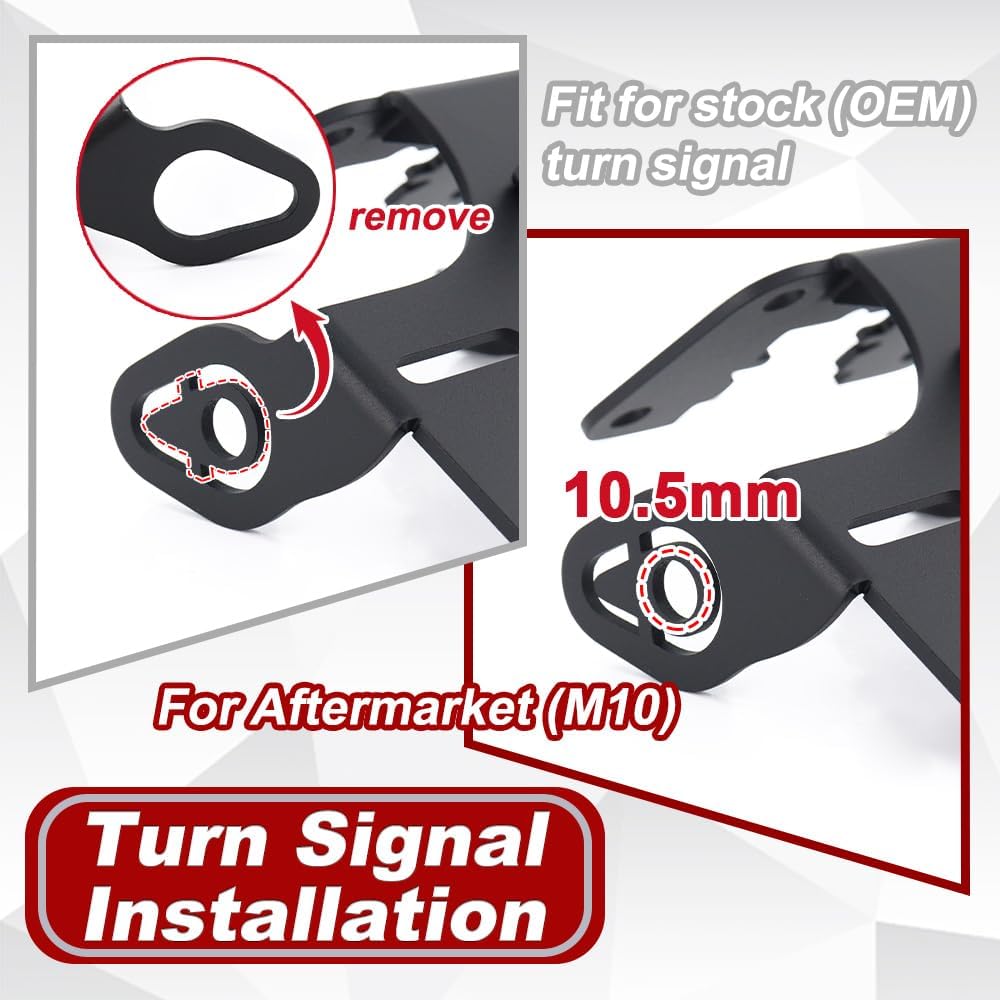 Xitomer Motorcycle Fender Eliminator Fit for 2026 MT-10 FZ-10 MT10 SP Tail Tidy License Plate Holder Compatible with FZ-10 2017-2026 MT 10 2017-2026 MT-10 SP 2022-2026 with LED License Plate Light