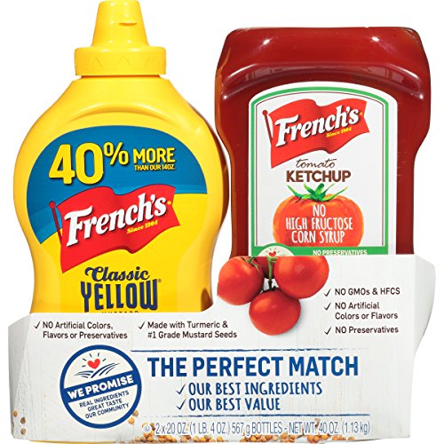 French's The Perfect Match Bundle Classic Yellow Mustard & Tomato Ketchup, 20 OZ