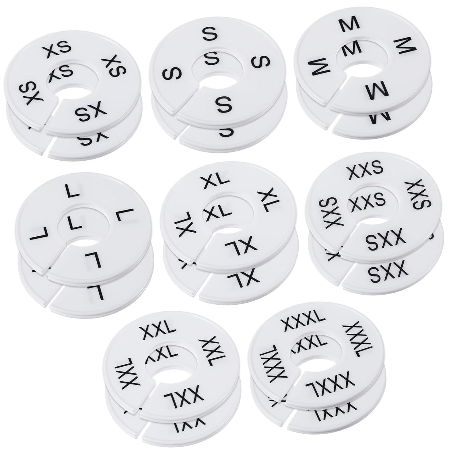 Tsophreniq 16Pieces Professional Clothing Size Indicators for Retail Displays and Home Wardrobe Management Closet Organizers