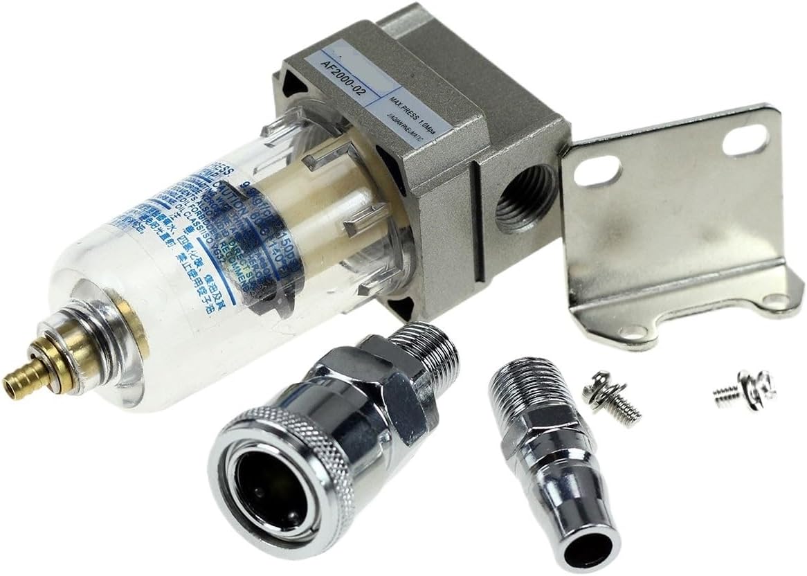 1/4" AF2000-02 Compressed Air Compressor In Line Moisture Water Filter Trap Pcp Air Compressor