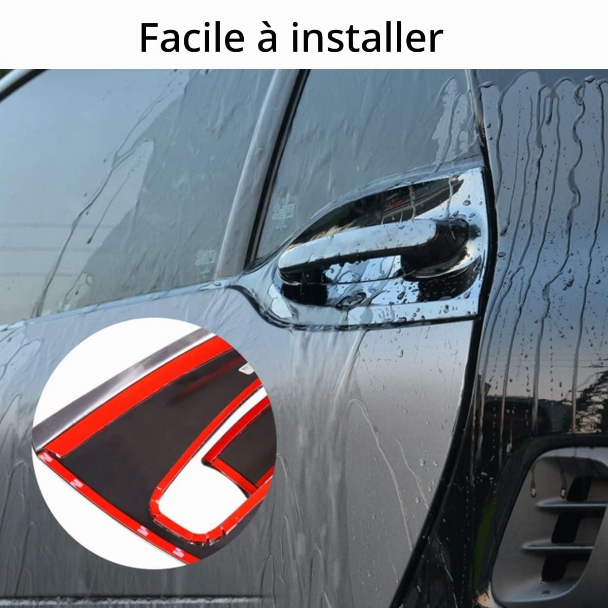 SHIFENG Poignées de porte extérieure de voiture en acier inoxydable 304 pour Smart 453 Fortwo 2015 2016 2017 2018 2019 2020 (noir brillant)