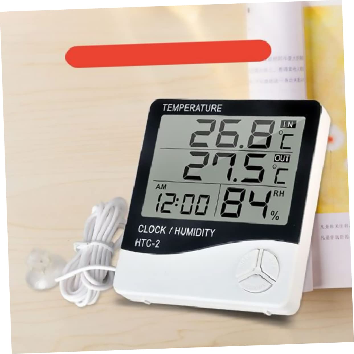 BESPORTBLE 2pcs LCD Digital Aquarium Thermometer Hygrometer Dual Temperature Display for Fish Tanks Screen for Home Office Greenhouse Living Spaces