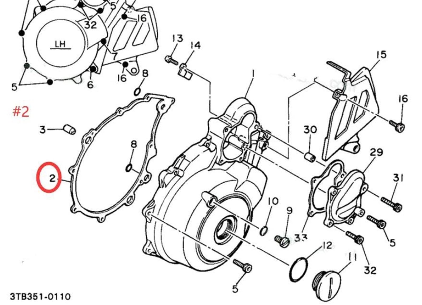 Kit guarnizioni motore completo per CRF250R, CRF250X, CRF250, CRF 250 X, I, GS26 BASAMENTO