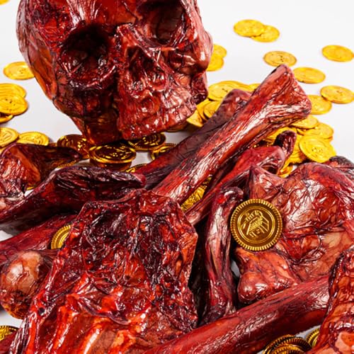 Squelette d'Halloween ensemble complet crâne et os réalistes pour aménagement extérieur - 8
