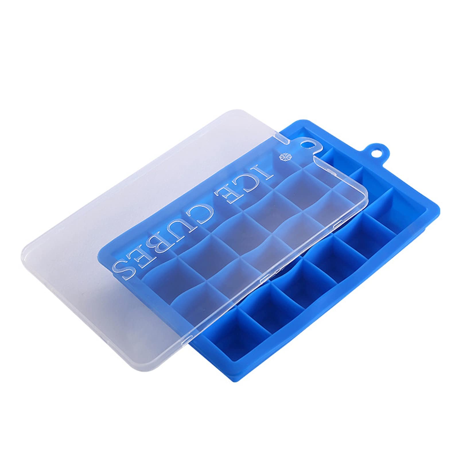 Silikon-Gefriertablett-Set mit Deckel, 5er-Pack, stapelbare Eiswürfelform mit 24 Fächern, einfache Entnahme, BPA-frei (Marineblau)