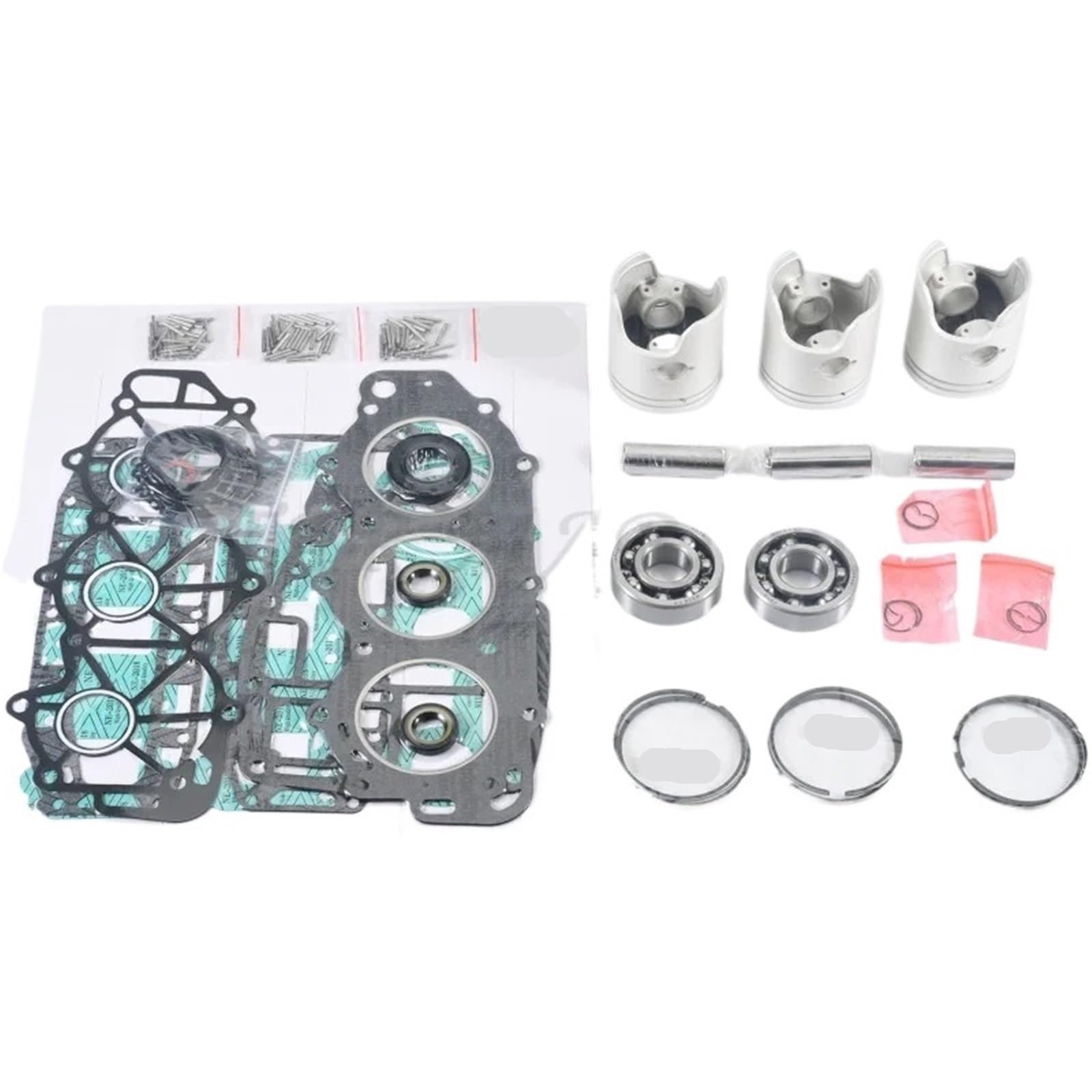 6H4-W0001-02 6H4-11631 Kit guarnizioni testata pistone STD for Y//a//m//a//h//a 2T 40HP 50HP 3 cilindri 40TRC 6H4/63D Set albero motore