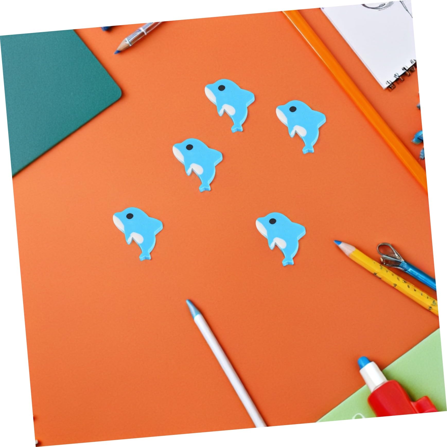 Uonlytech 150 Pezzi Cancellare Color Azzurro Gomme Kawaii per Scuola e in Classe Regalo per Feste