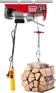 TBVECHI Electric Hoist, 220LBS Electric Winch with Wired Remote Control, 110V Electric Hoist Lift for Lifting in Factories, Warehouses, Construction Site, Mine Filed