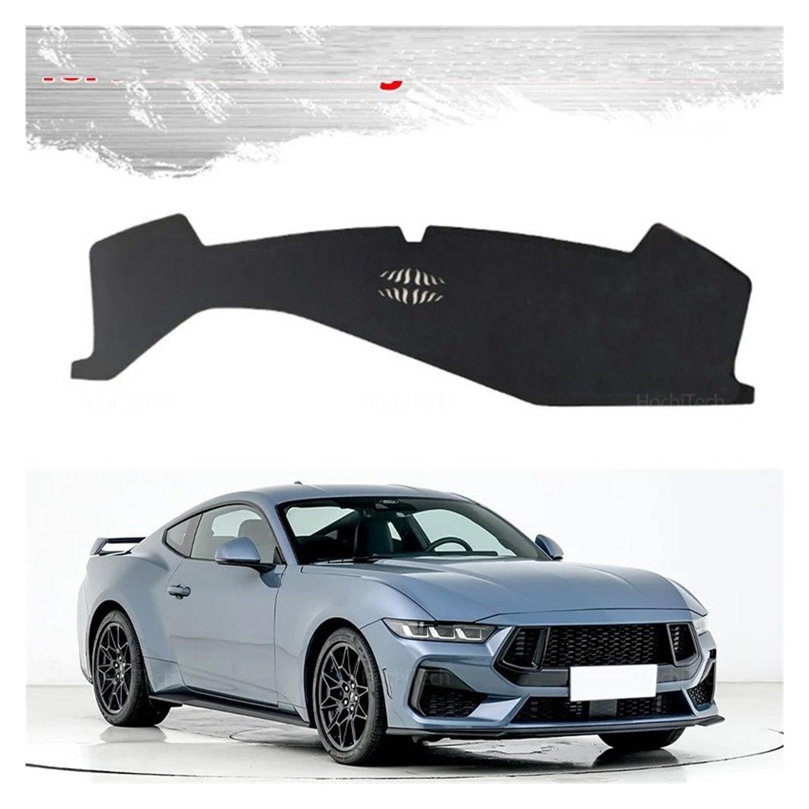 XVWTJZIA Fit for Ford Mustang 2024 LHD/RHD Dashboard Cover Mat,Custom Anti-Glare/Non-Slip/Sunshield Poly Dash Pad (red Edge XVWTJZIA Fit for Ford Mustang 2024 LHD/RHD Dashboard Cover Mat,Custom Anti-Glare/Non-Slip/Sunshield Poly Dash Pad (red Edge