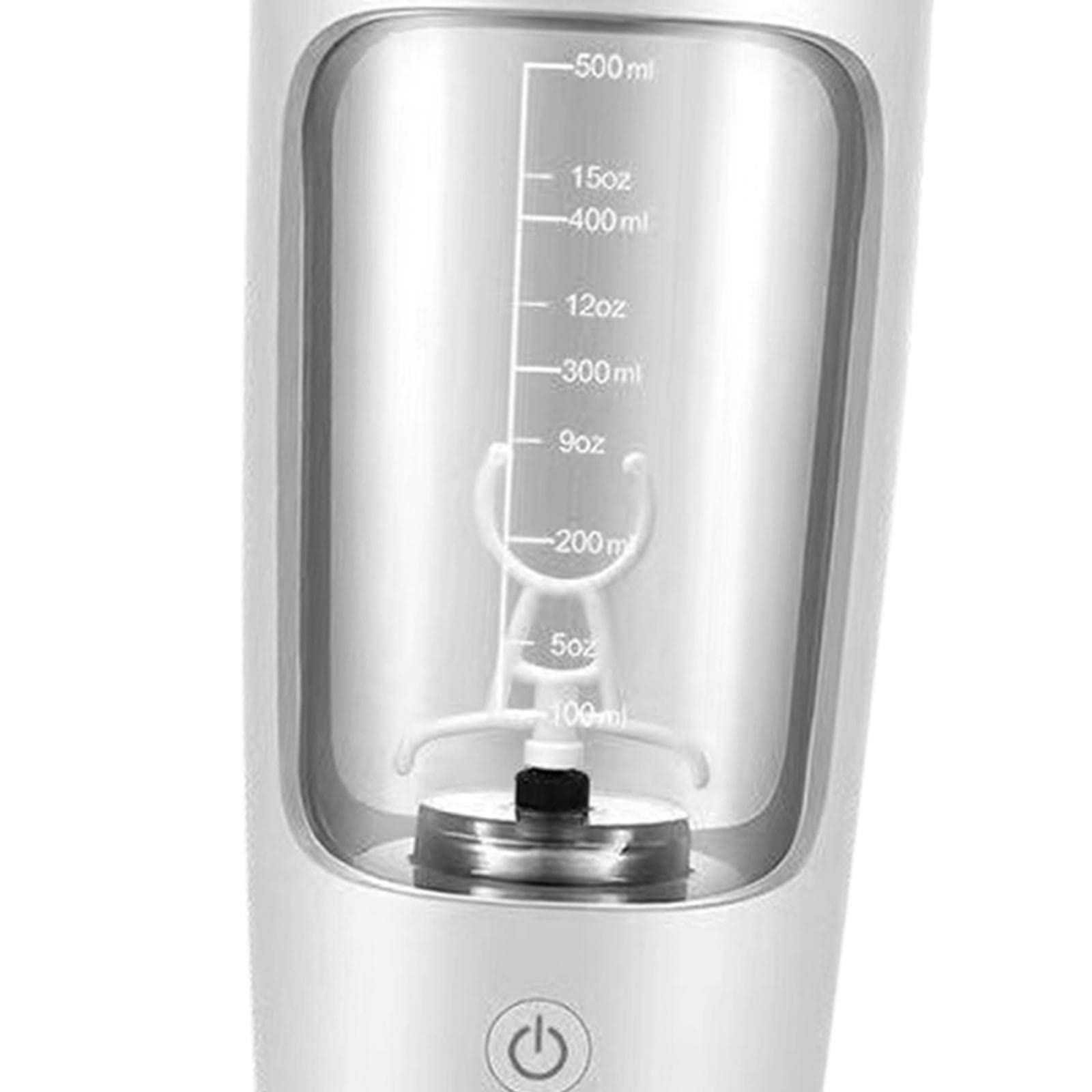 Amagogo Électrique Shaker Bouteille Mélangeur Tasse Mélangeur Bouteille Sport Shaker 650 ml Shaker Tasses pour Protein Milkshakes Sport Femmes Hommes, Blanche