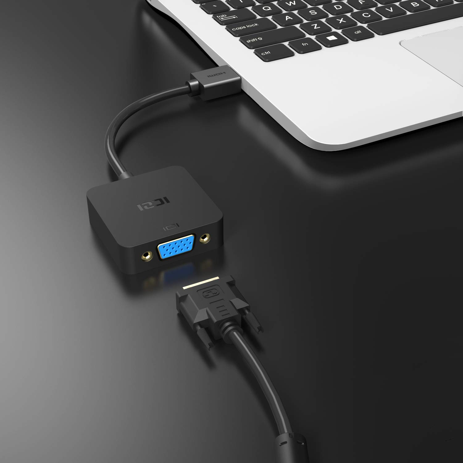 ICZI Adattatore HDMI a VGA, 1080p 60hz Full HD Convertitore HDMI Maschio to VGA Femmina per Computer Portatili, Chromebook, Raspberry Pi, Xbox, Proiettore, Monitor