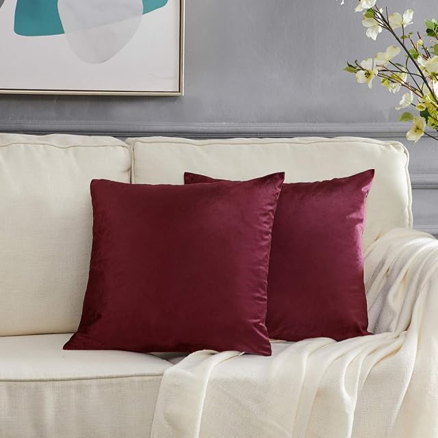 Terciopelo Almohada Cubre Caso Suave decoración Fundas de cojín 55x55 cm para sofá Dormitorio CocheCama Casa…