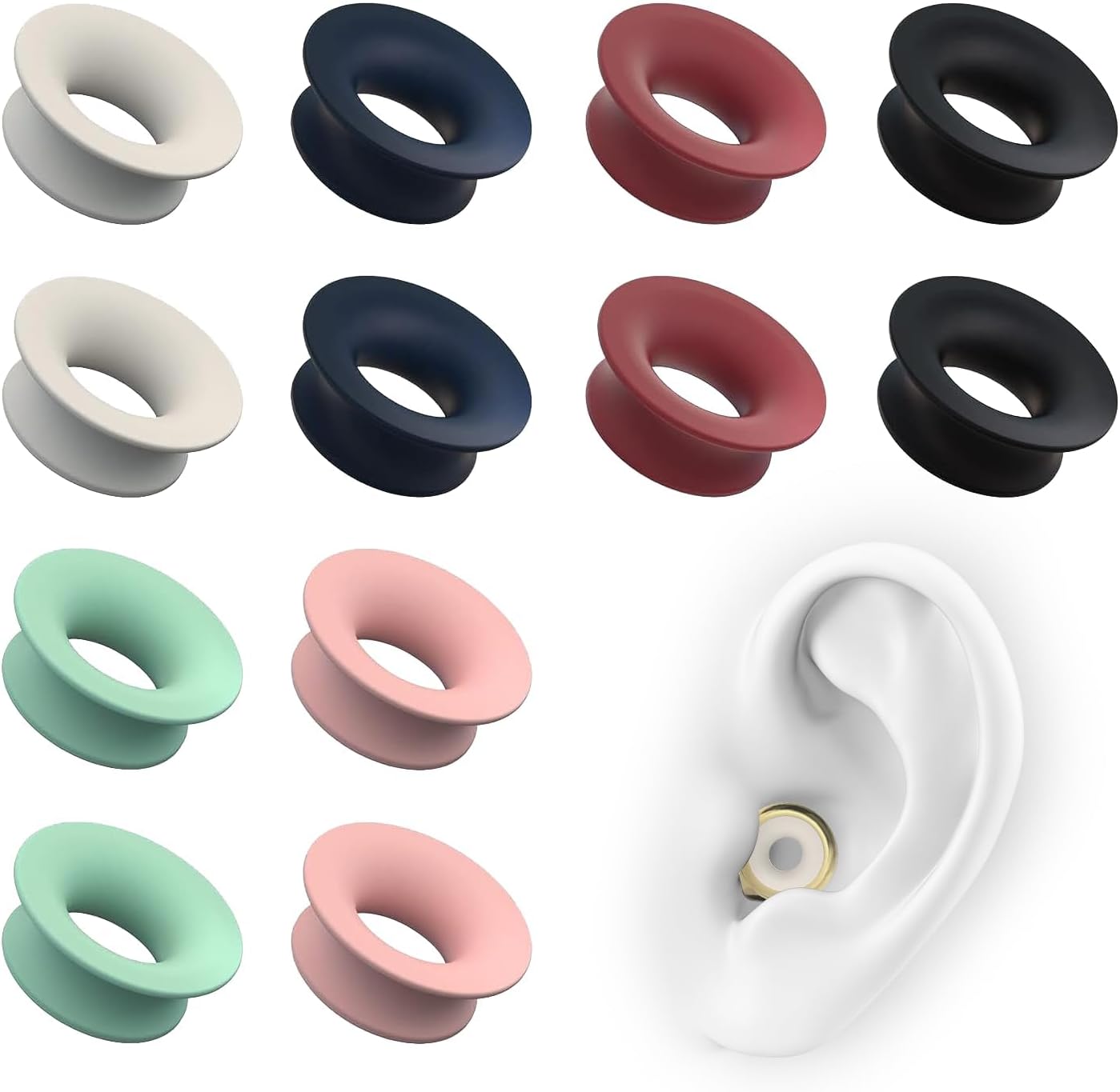 Azonee Earplugs for Loop Engage 12PCS, Mute Earplugs for Loop Experience, Reusable Ear Plugs for Sleep, Focus, Noise Sensitivity, Music, Noise Reducti, Reducing Ambient Sound By an Additional 5 dB.